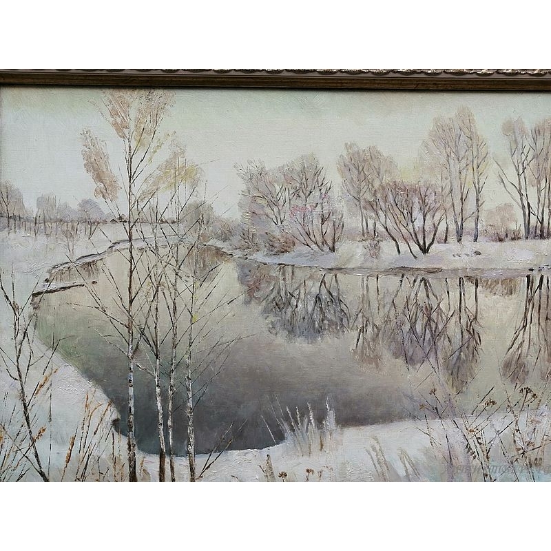 Картина "Зимний вечер" Князев А.П. 2007г