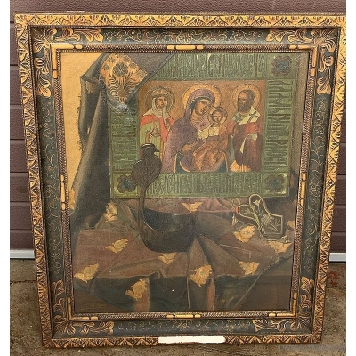 Картина Икона в русском стиле до 1917 года. Холст, масло.