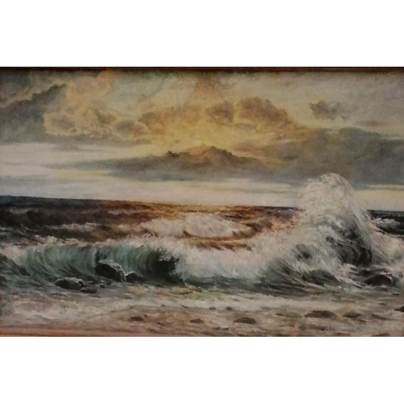Картина. Морской пейзаж. Холст, масло.1911 г. Марина .Европа.