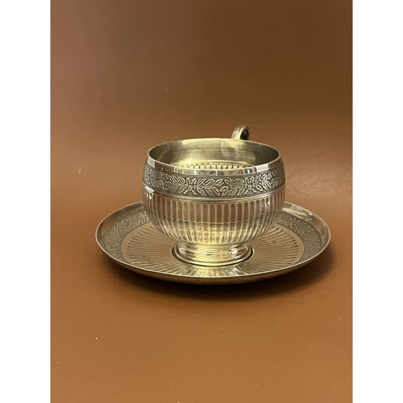 Кофейная пара серебро 950 проба Франция
