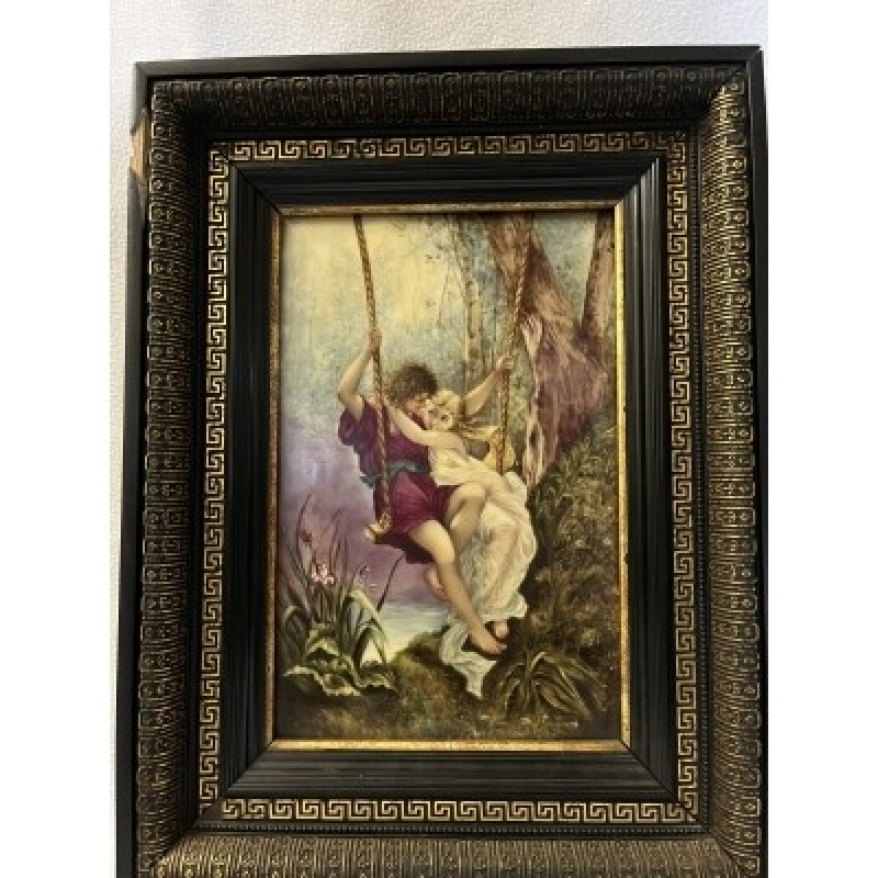 Фарфоровая картина Весна   Франция конец XIX века 1884 год Garre