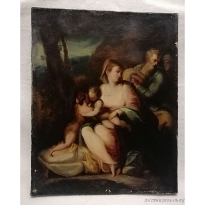 Картины на библейскую тему. 18ый век, пара. Рама