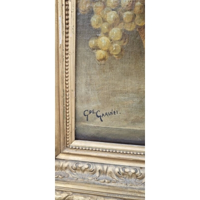 Картина. Натюрморт. Холст, масло. Garinei G. Джузеппе Гариней. 19 век