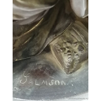 Статуэтка, композиция ангел с мадонной.Galmson. Бронза.