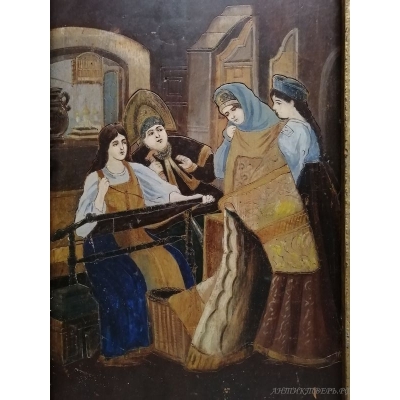 Картина Абрамцево-Кудринская резьба. Конец 19 начало 20 века.